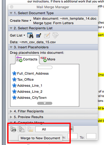 do mail merge ms word for mac 2011